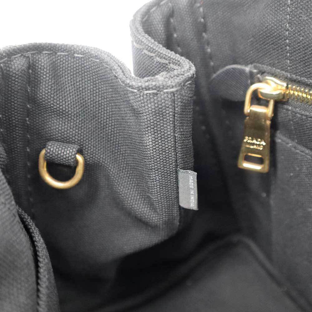 Prada Canapa Tote Handbag Black - Picture 10 of 11